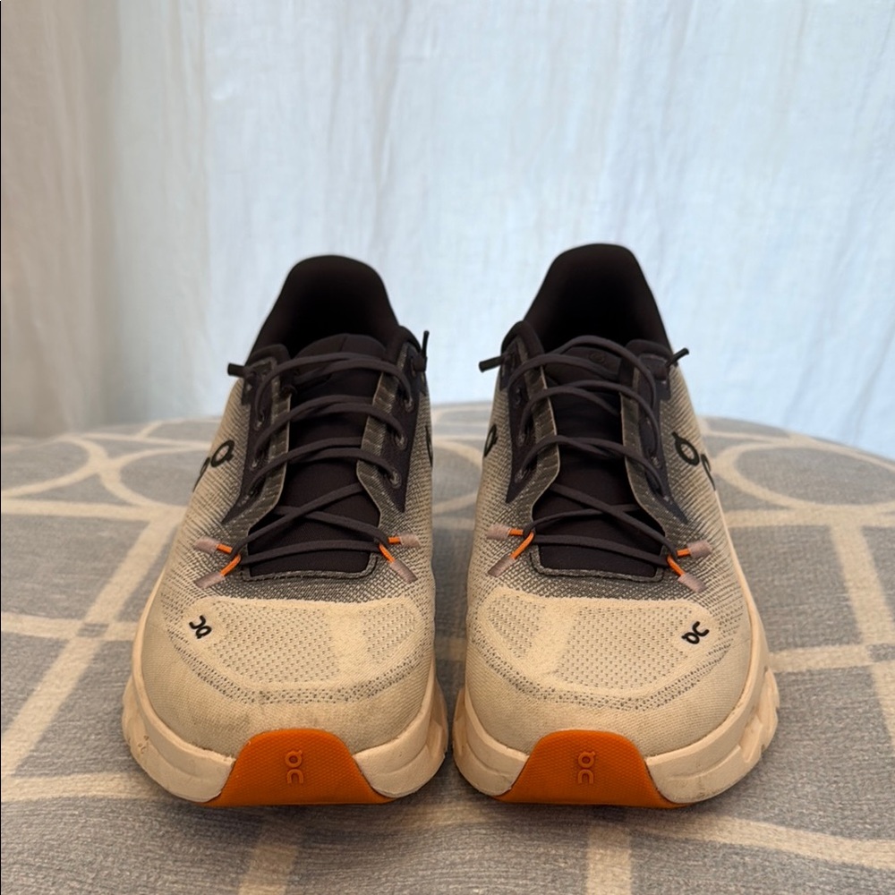 On Running Sneakers in Cream and Orange